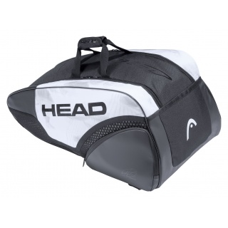 Head Tennis-Racketbag Supercombibag Djokovic (Schlägertasche, 3 Hauptfächer) weiss/schwarz 9R